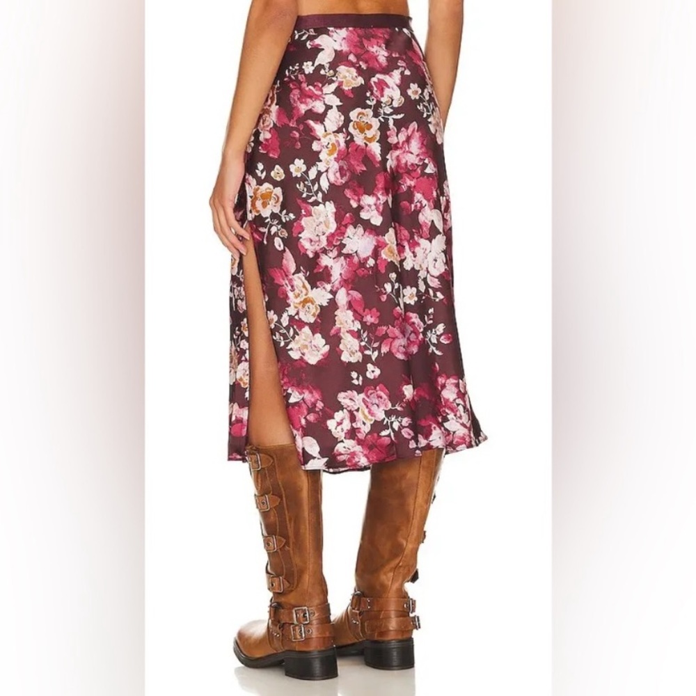 Free People X Revolve Sweet Talker Printed Half Slip Satin Skirt, XS NWT